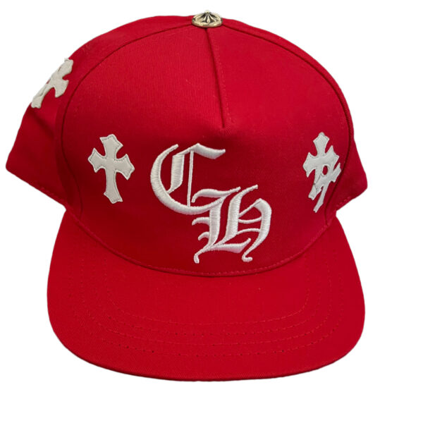 Chrome Hearts Cross Patch Baseball Hat - Red