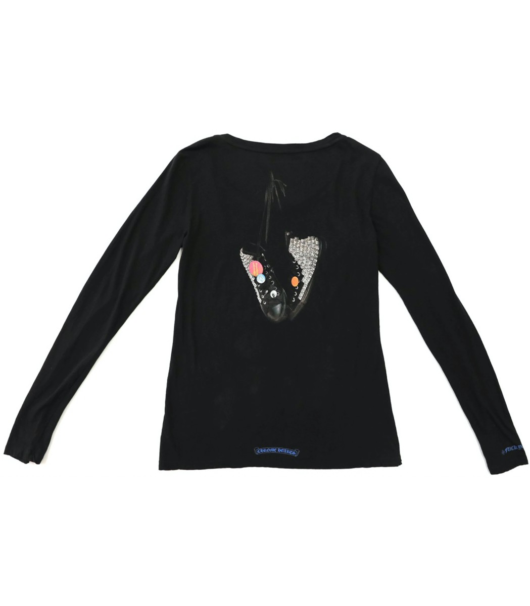 Chrome Hearts Women's Limited Converse Sneakers Long Sleeve - Black