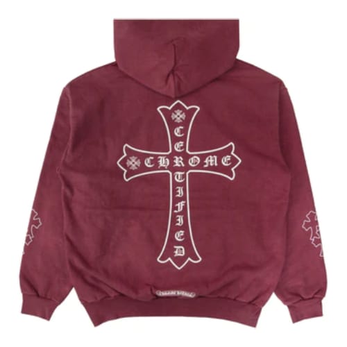 Chrome Hearts x Drake Certified Chrome Hand Dyed Hoodie - Red